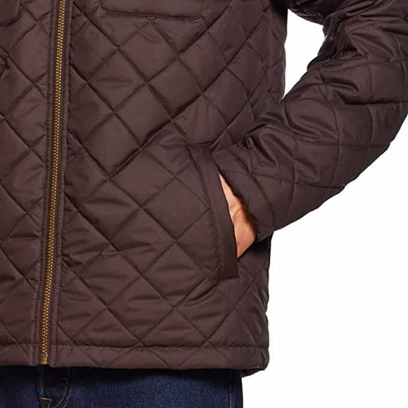 NWT Weatherproof Vintage Men's Quilted Barn Jacket Brown Size M $80 DD097 - Picture 4 of 5